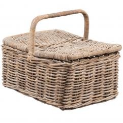 Rattan Basket Wicker Rattan Storage Basket for Picnic